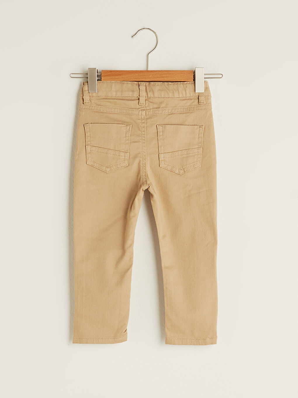 Bej Skinny Fit Gabardin Erkek Bebek Pantolon-1
