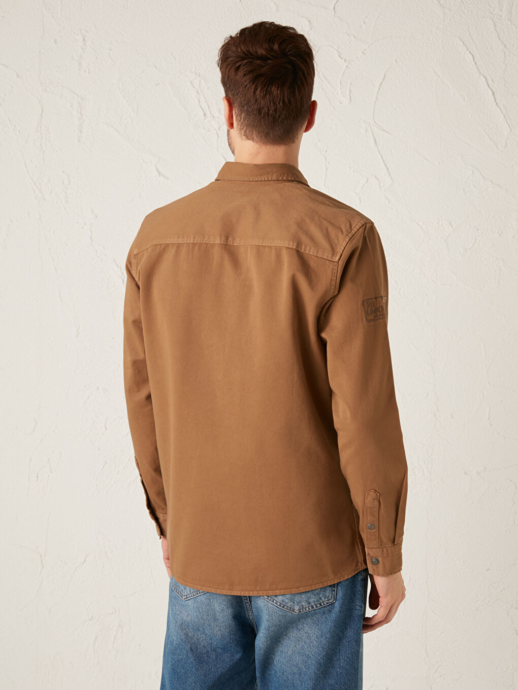 Regular Fit Long Sleeve Gabardine Men's Shirt-3