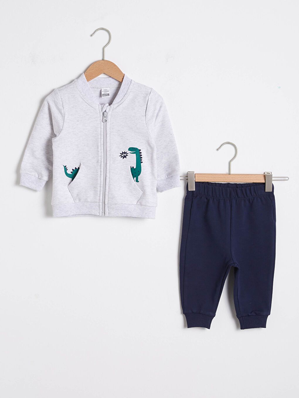 Baby Boy’s Zip-Down Sweatshirt and Trousers