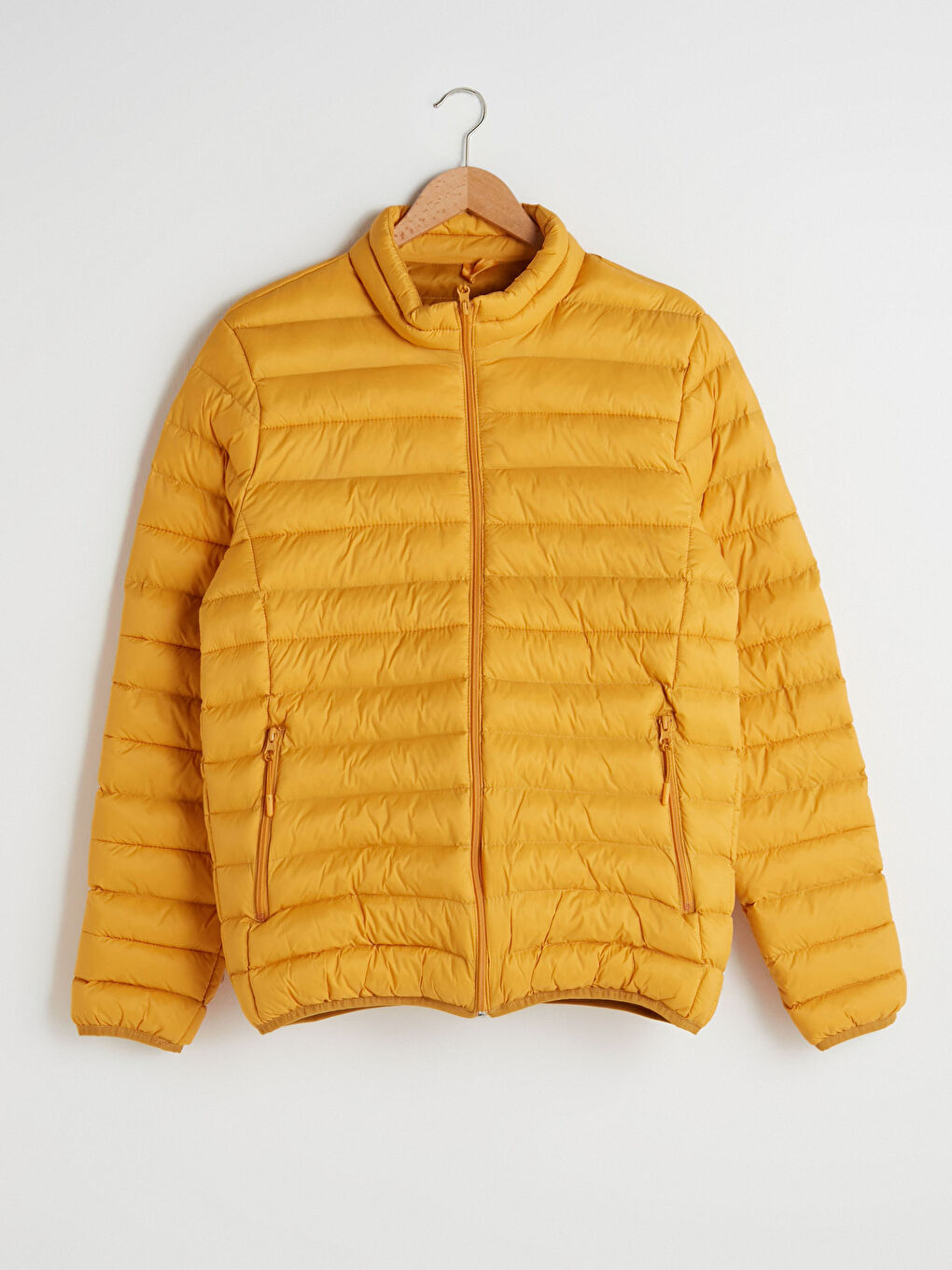 Standart Kalıp Dik Yaka Erkek Şişme Mont-4