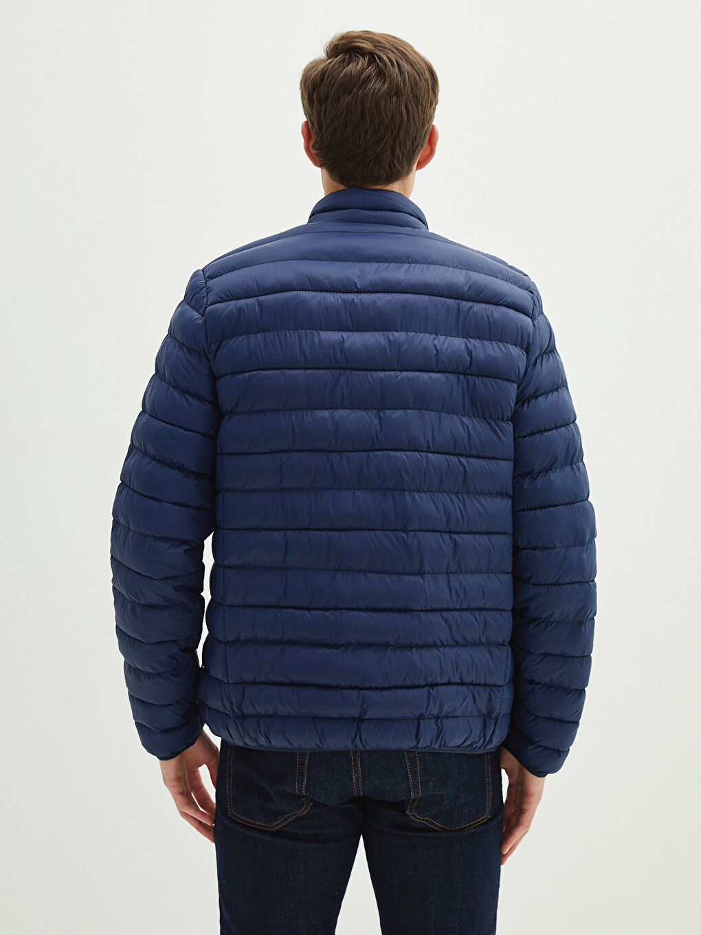 Standard Fit Funnel Neck Men's Puffer Coat-4