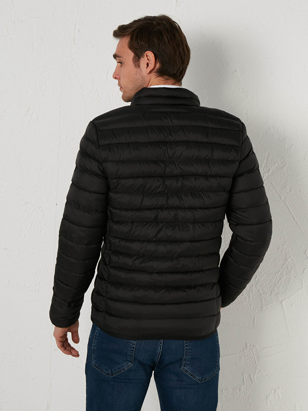 Standard Fit Funnel Neck Men's Puffer Coat-3