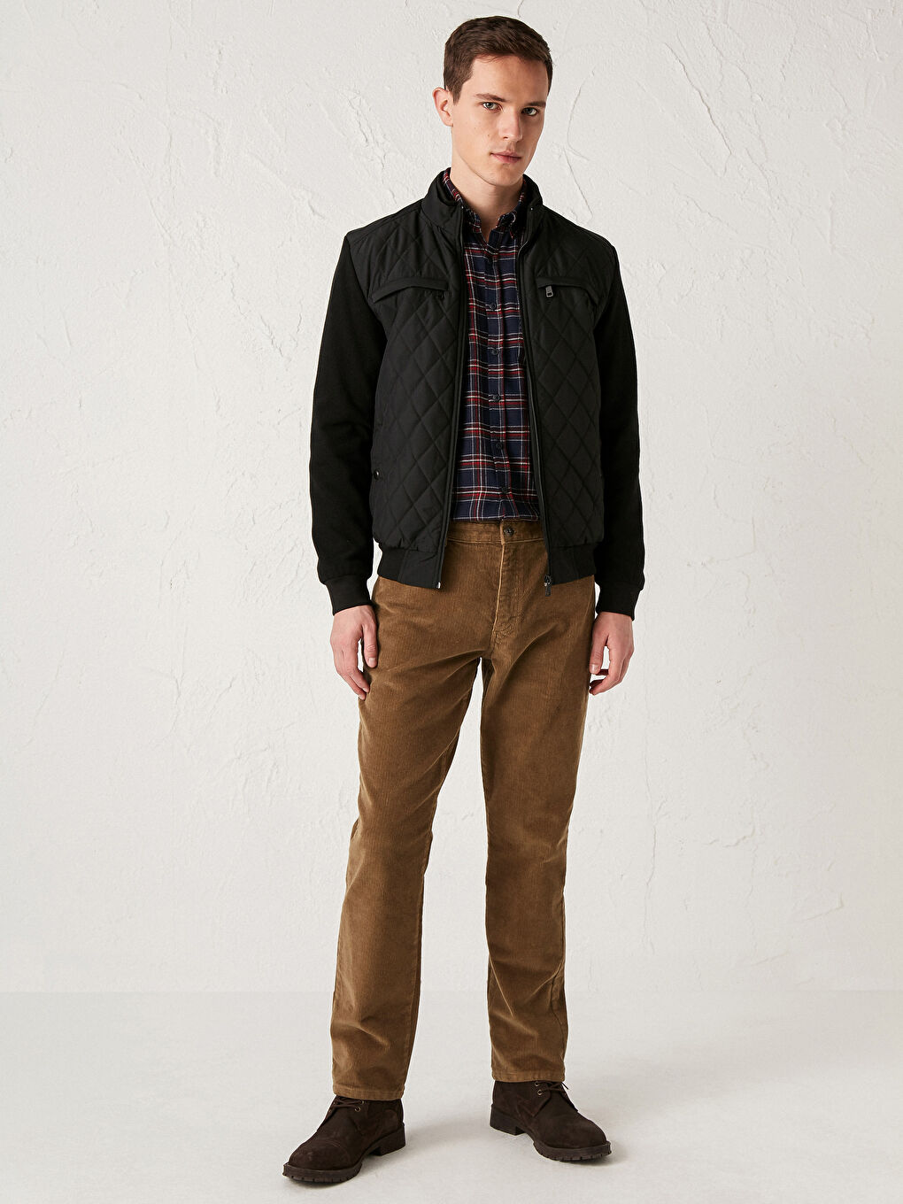 Άνετη Εφαρμογή Λαιμός Χωνί Κοντό Παλτό-1