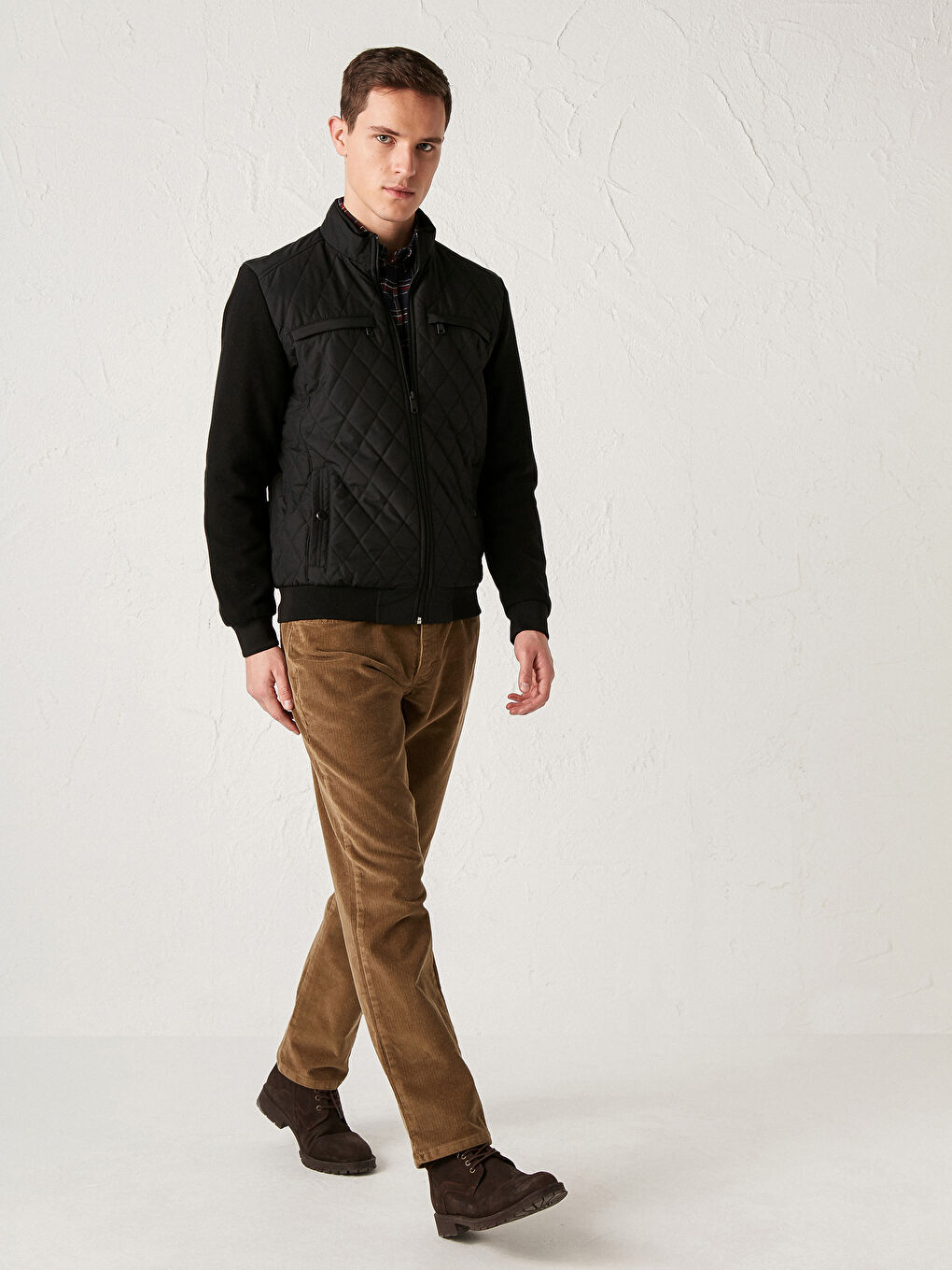 Άνετη Εφαρμογή Λαιμός Χωνί Κοντό Παλτό-2