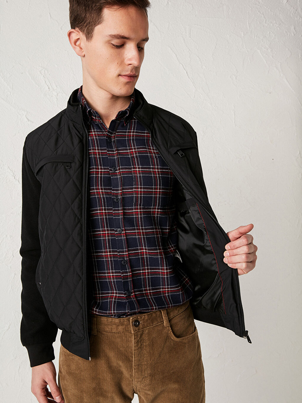 Άνετη Εφαρμογή Λαιμός Χωνί Κοντό Παλτό-4