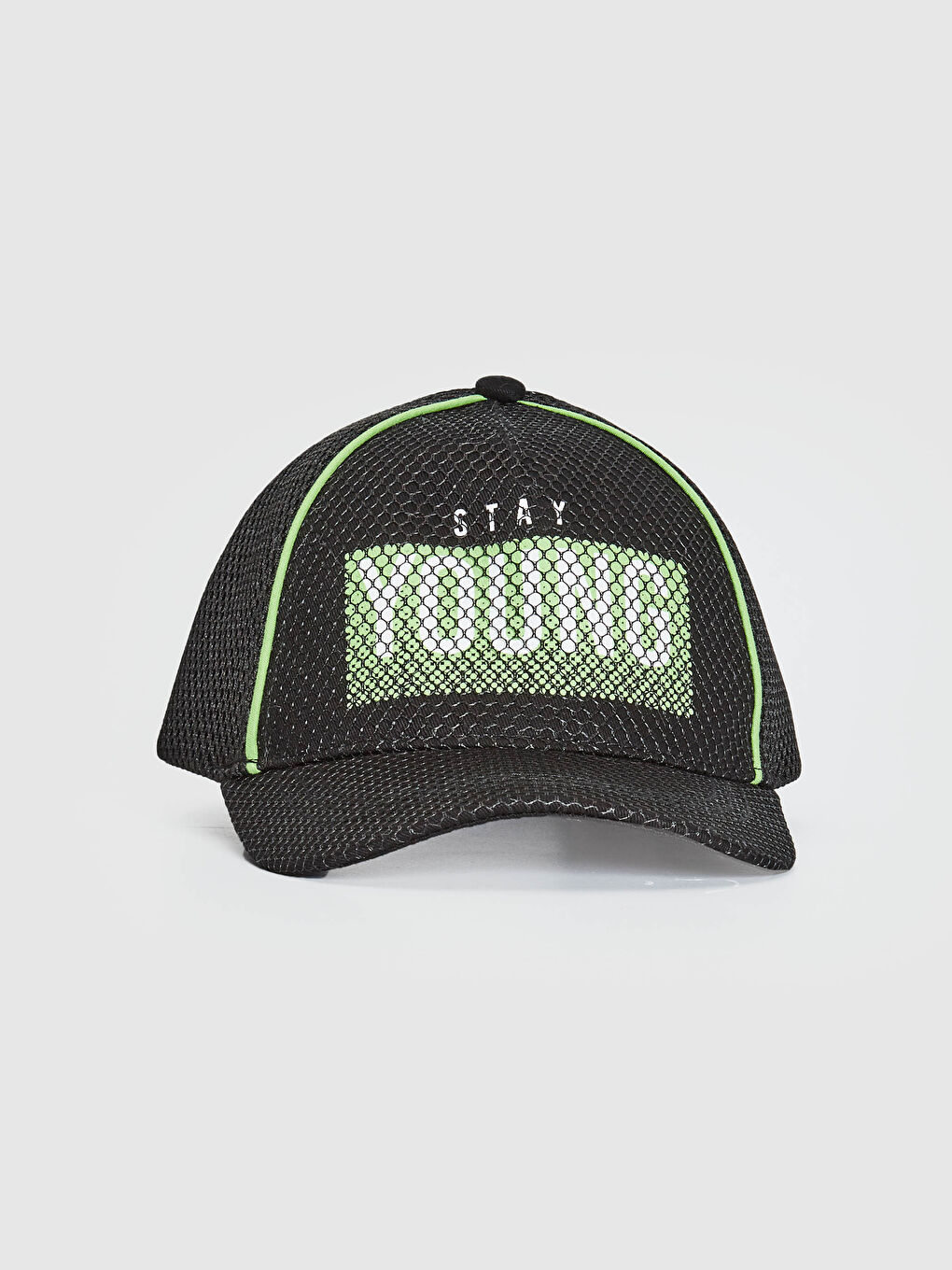 Siyah Erkek Çocuk Yazı Baskılı Şapka-1