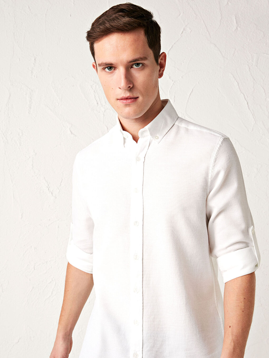 قميص بأكمام طويلة بقصة عادية-1