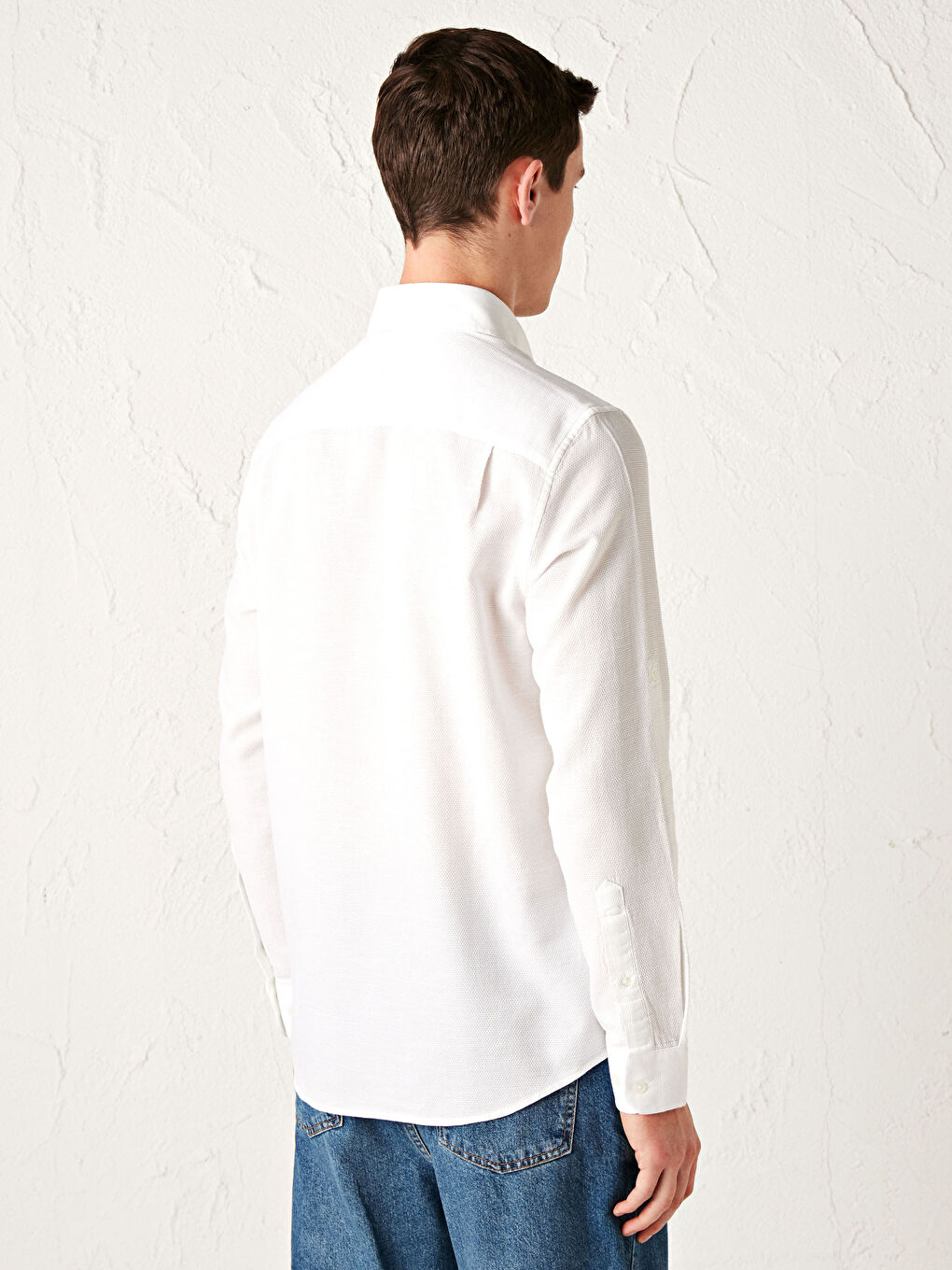 قميص بأكمام طويلة بقصة عادية-3