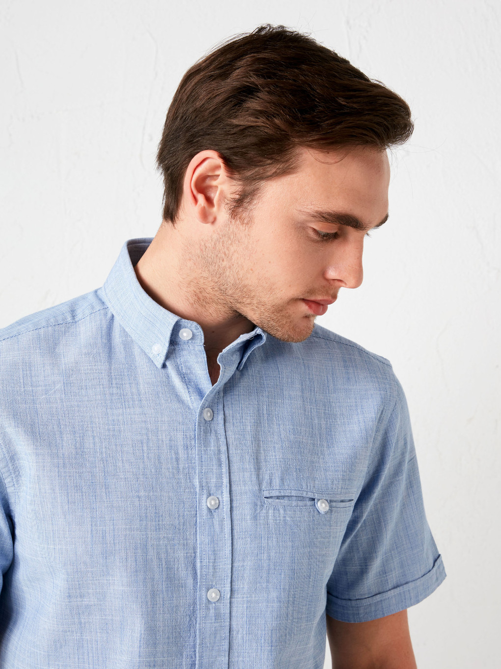 Mavi Regular Fit Kısa Kollu Poplin Erkek Gömlek-3