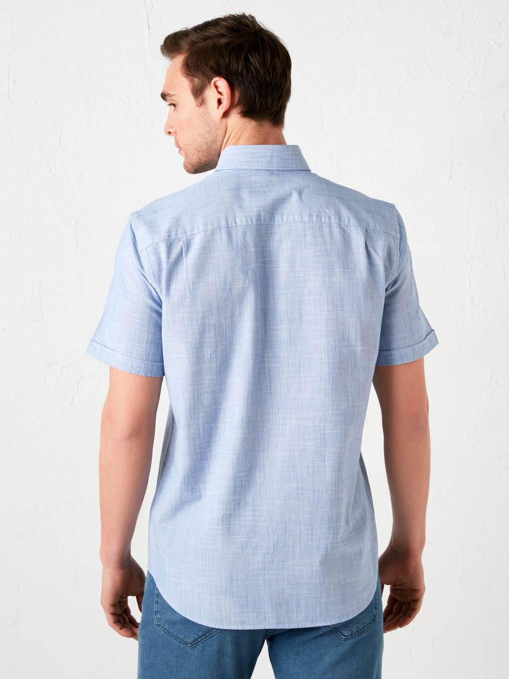 Mavi Regular Fit Kısa Kollu Poplin Erkek Gömlek-4
