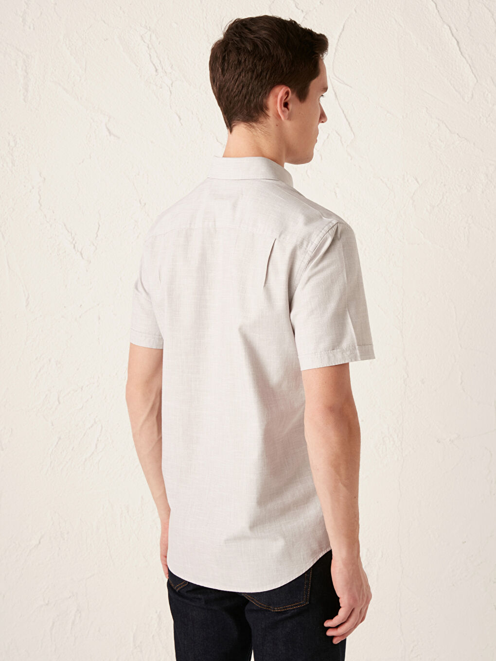 Regular Fit Short Sleeve Poplin Shirt-3