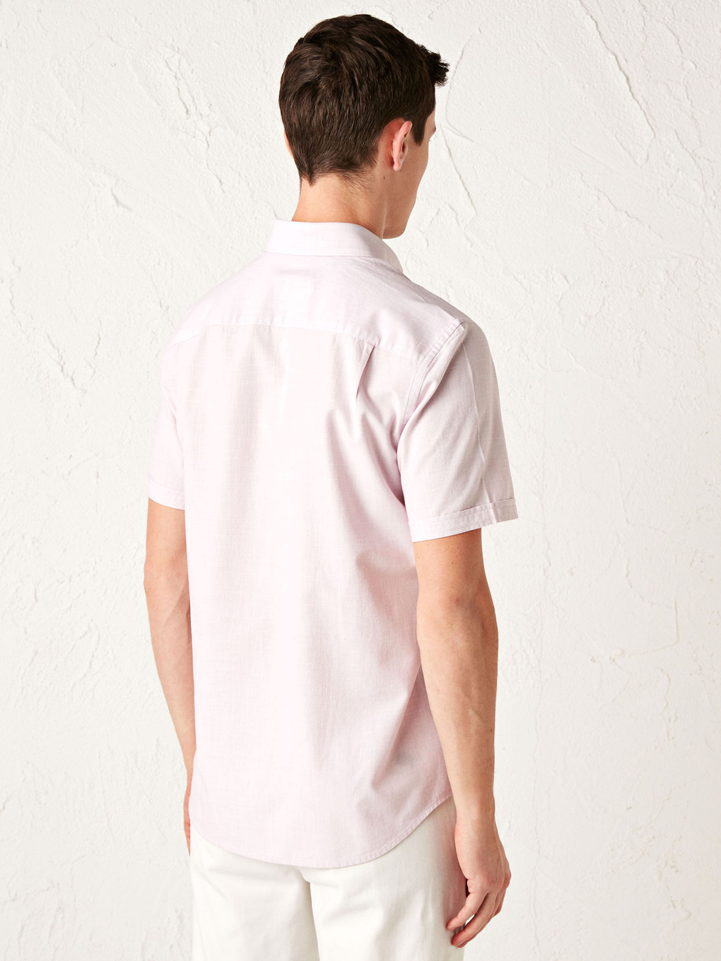Regular Fit Short Sleeve Poplin Shirt-4