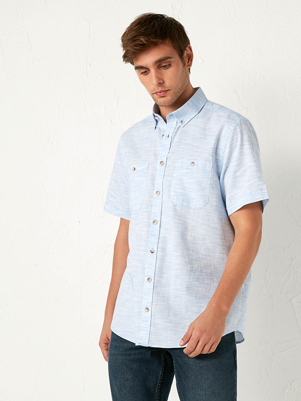 Regular Fit Short Sleeve Poplin Shirt