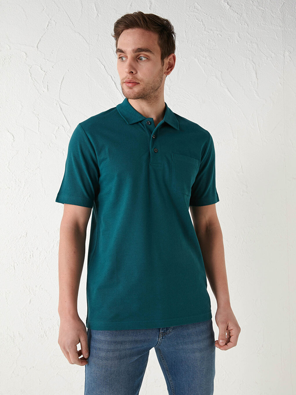 PEAK■Pique Basic Polo T-shirt■送料込 LCWAIKIKI Basic Polo Neck Short Sleeve Basic Piqué Men's T