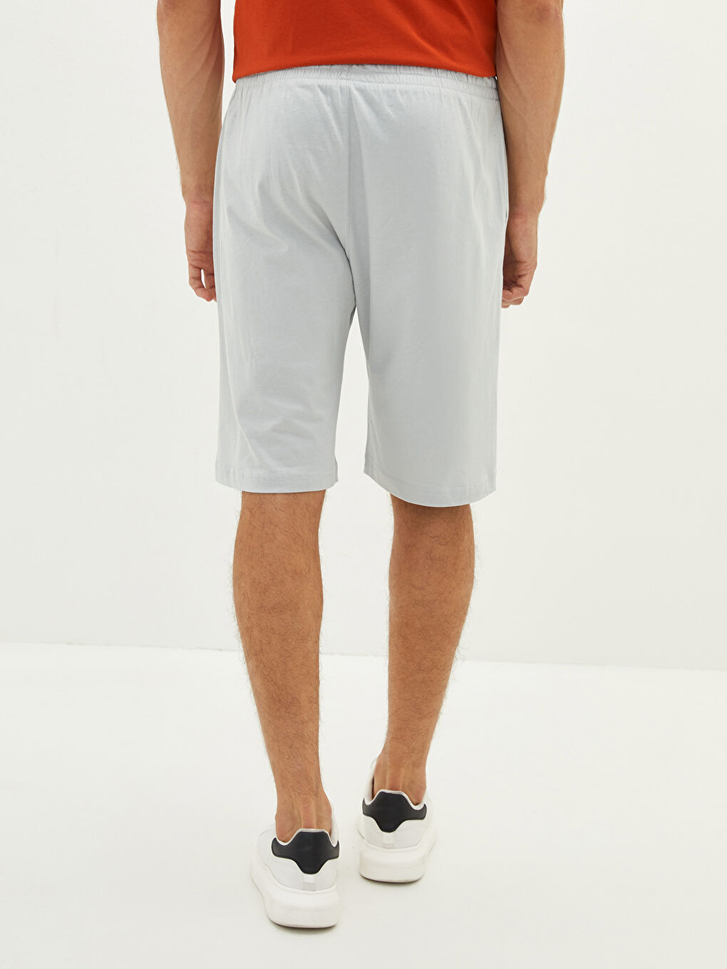 Regular Fit Men's Shorts with Elastic Waist-4