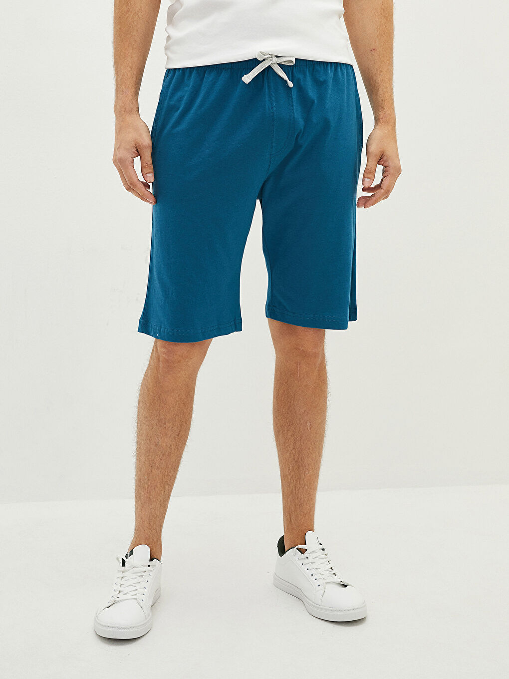 Regular Fit Men's Shorts with Elastic Waist-2