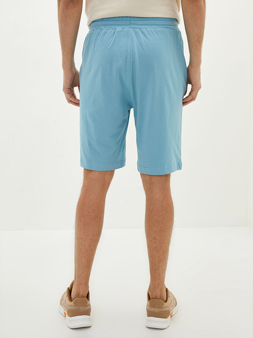 Regular Fit Men's Shorts with Elastic Waist-3