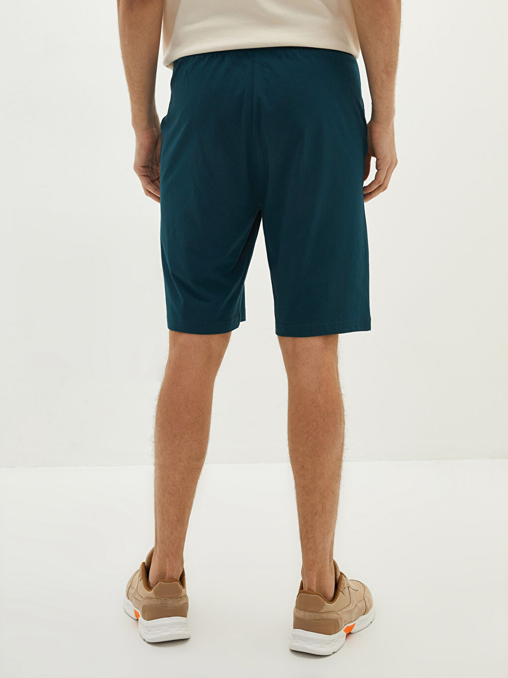 Regular Fit Men's Shorts with Elastic Waist-3