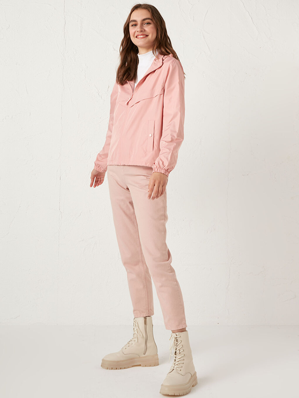 Lightweight Raincoat with Hood-3