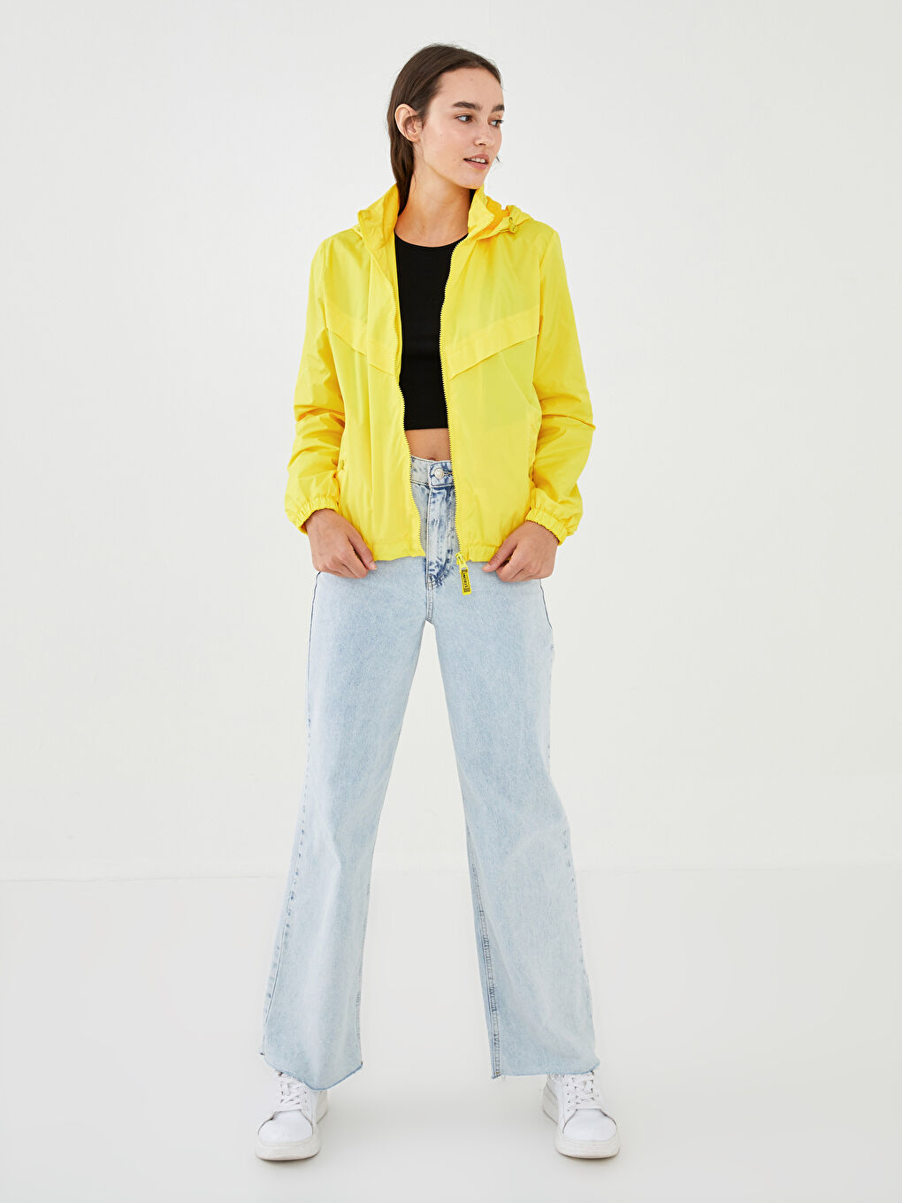 معطف مطر خفيف الوزن بكابوش-2