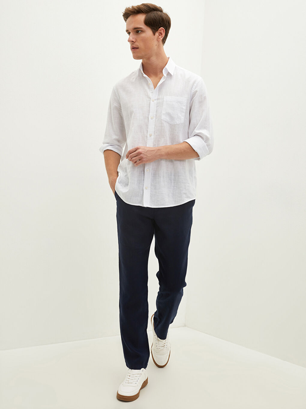 Lacivert Standart Kalıp Erkek Pantolon-2