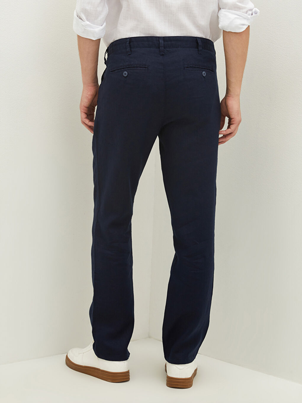 Lacivert Standart Kalıp Erkek Pantolon-4