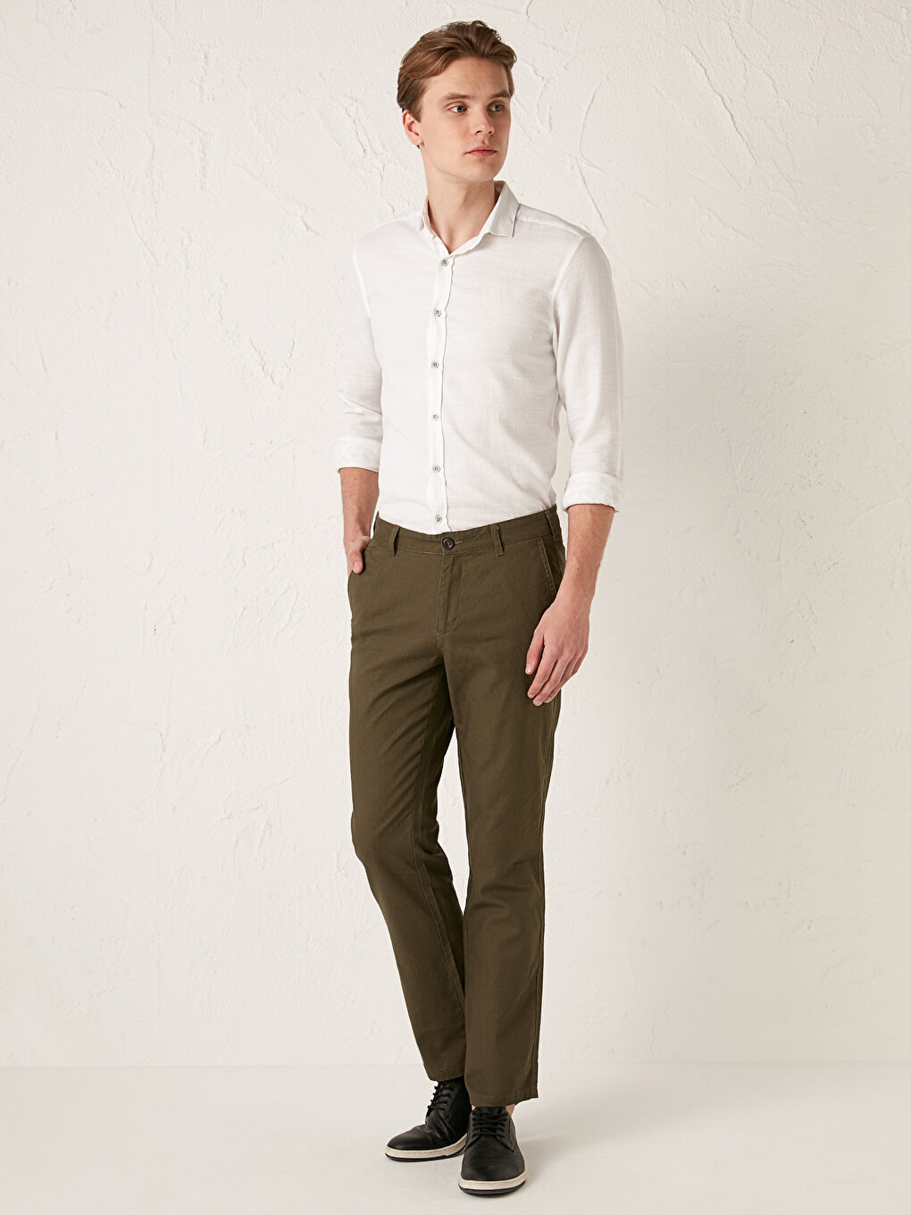 Wide Fit Men's Chino Trousers-2