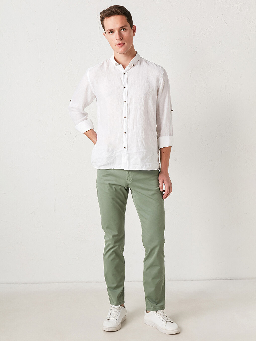 Slim Fit мъжки чино панталони-1