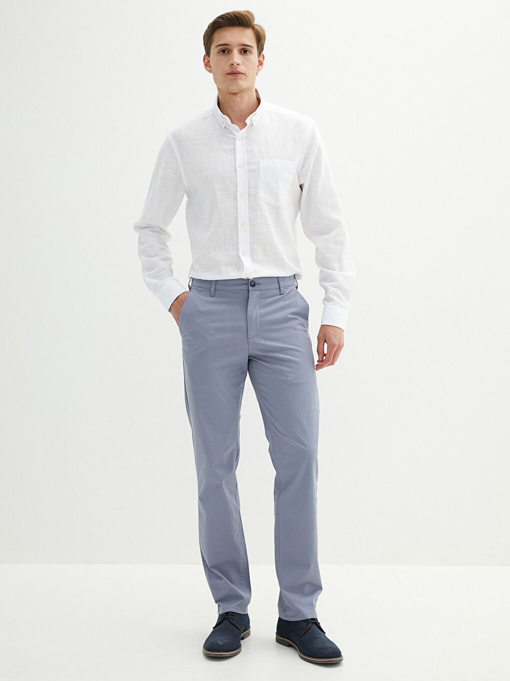 Normal Fit Men's Chino Trousers-3