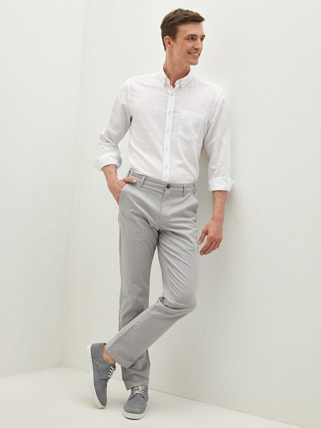 Muške Chino pantalone ravnog kroja