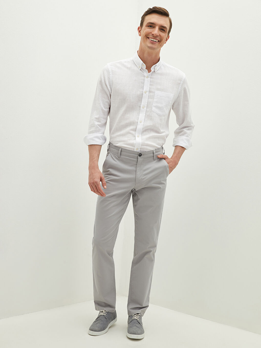 Muške Chino pantalone ravnog kroja-1