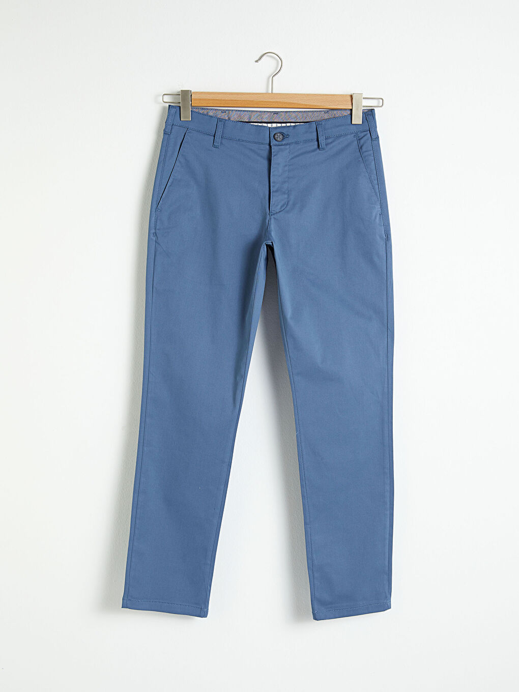 İndigo Dar Kalıp Chino Pantolon-4
