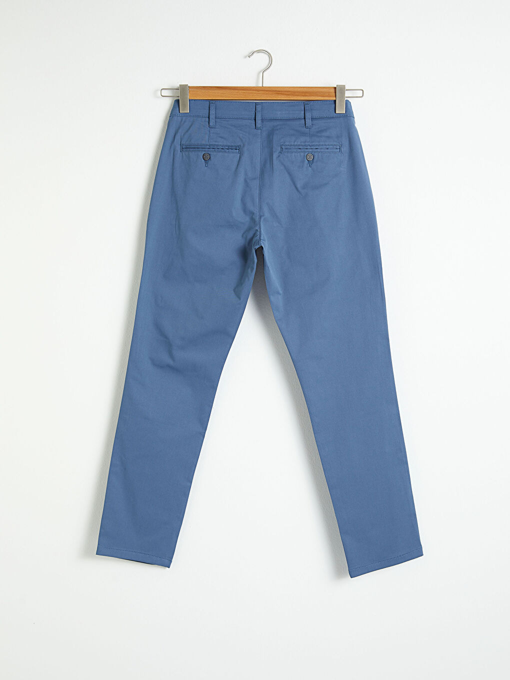 İndigo Dar Kalıp Chino Pantolon-5