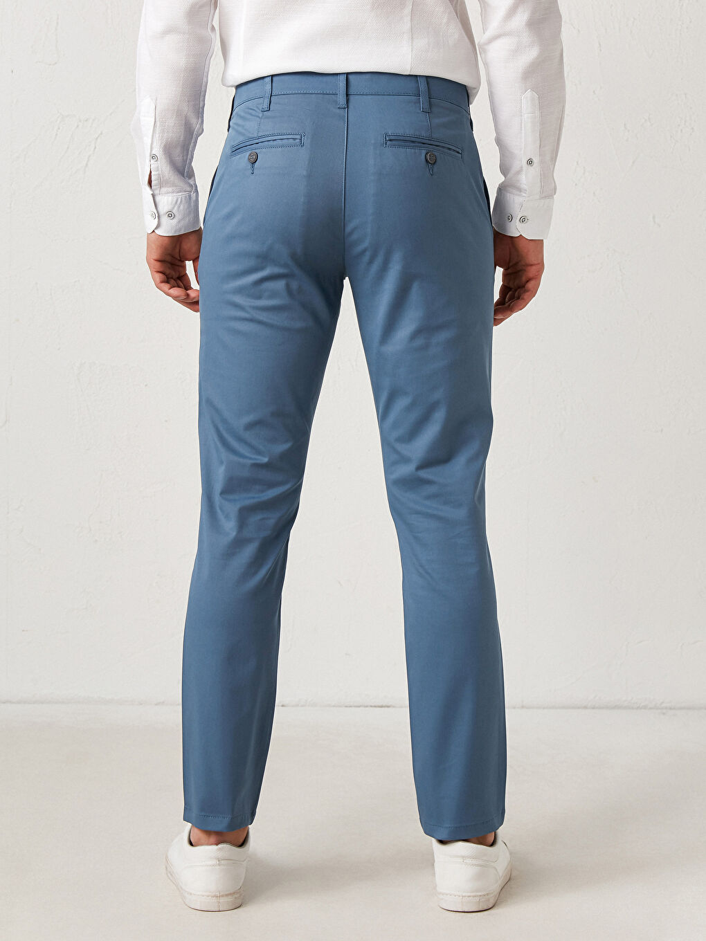 İndigo Dar Kalıp Chino Pantolon-3