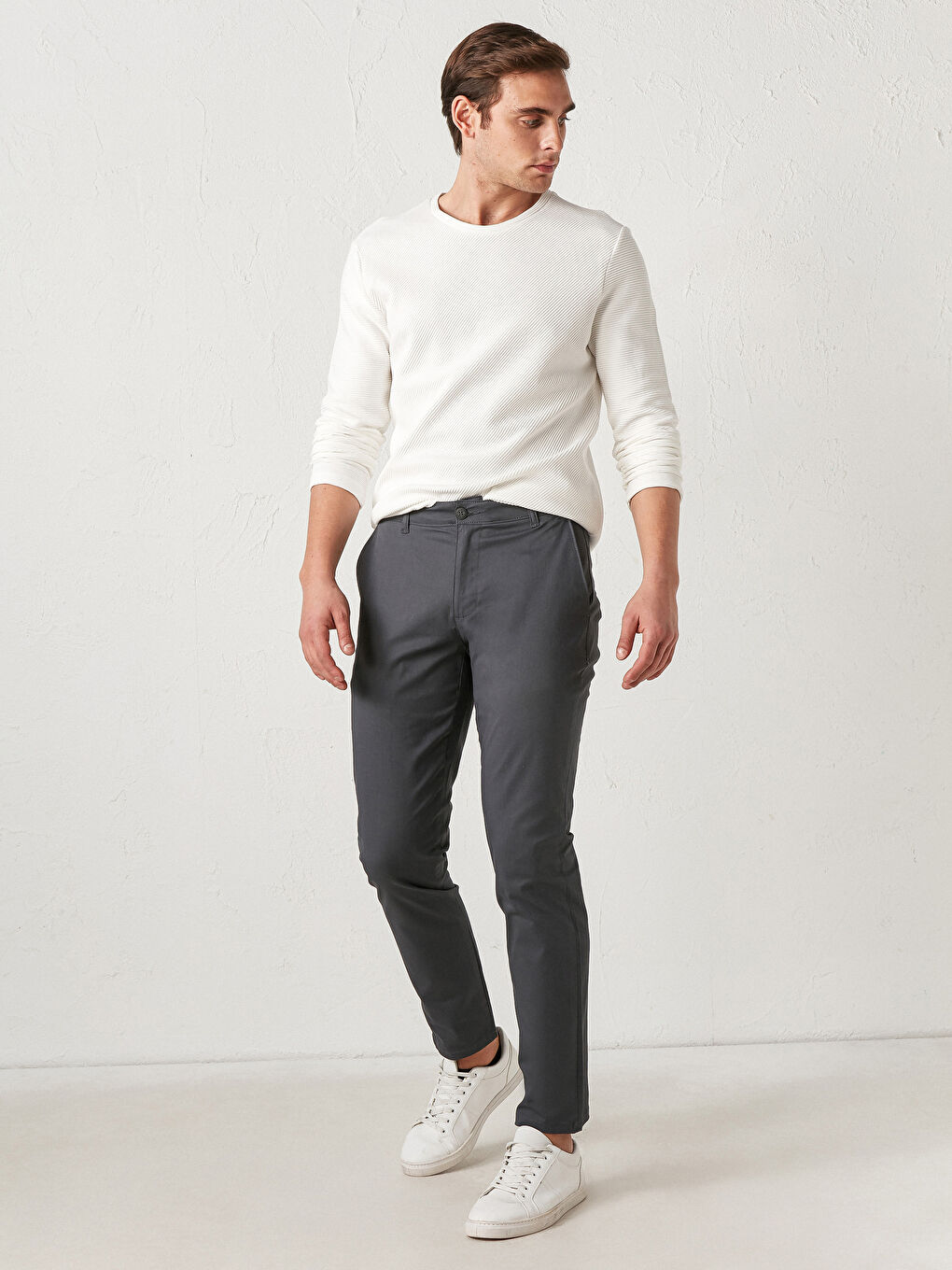 LCWAIKIKI كلاسيك پانتۆڵی چینۆ باریکەڵە -S11257Z8-JQN