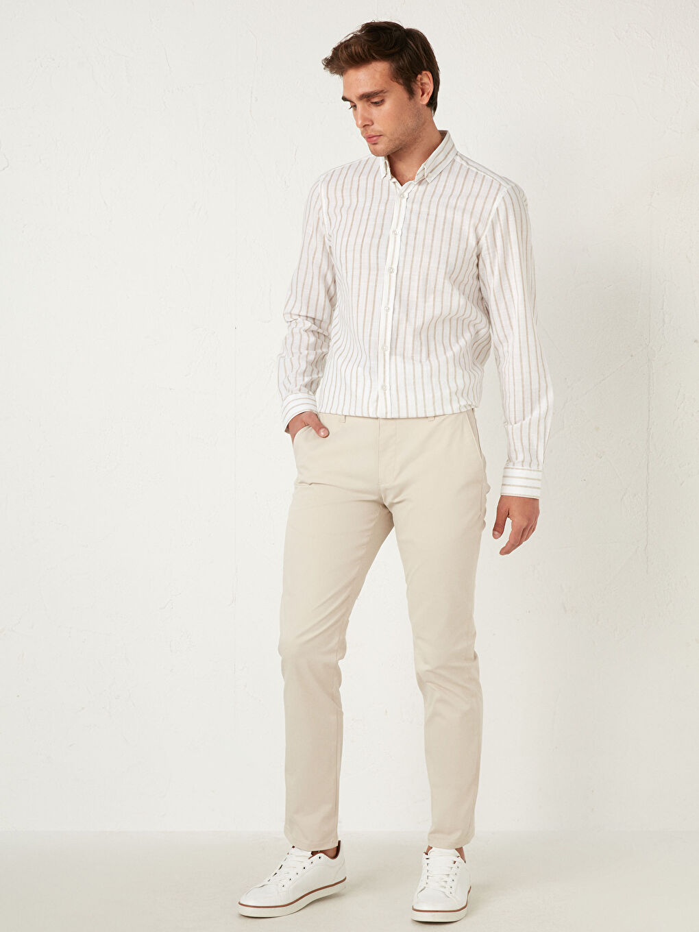 Slim Fit Chino Trousers-1