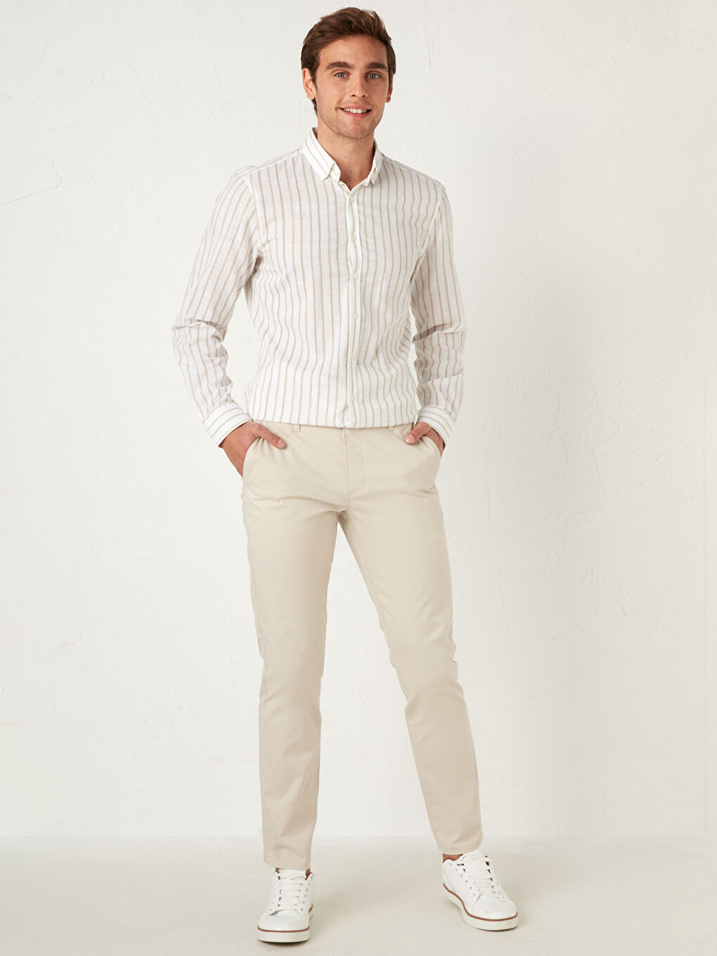 Slim Fit Chino Trousers-2