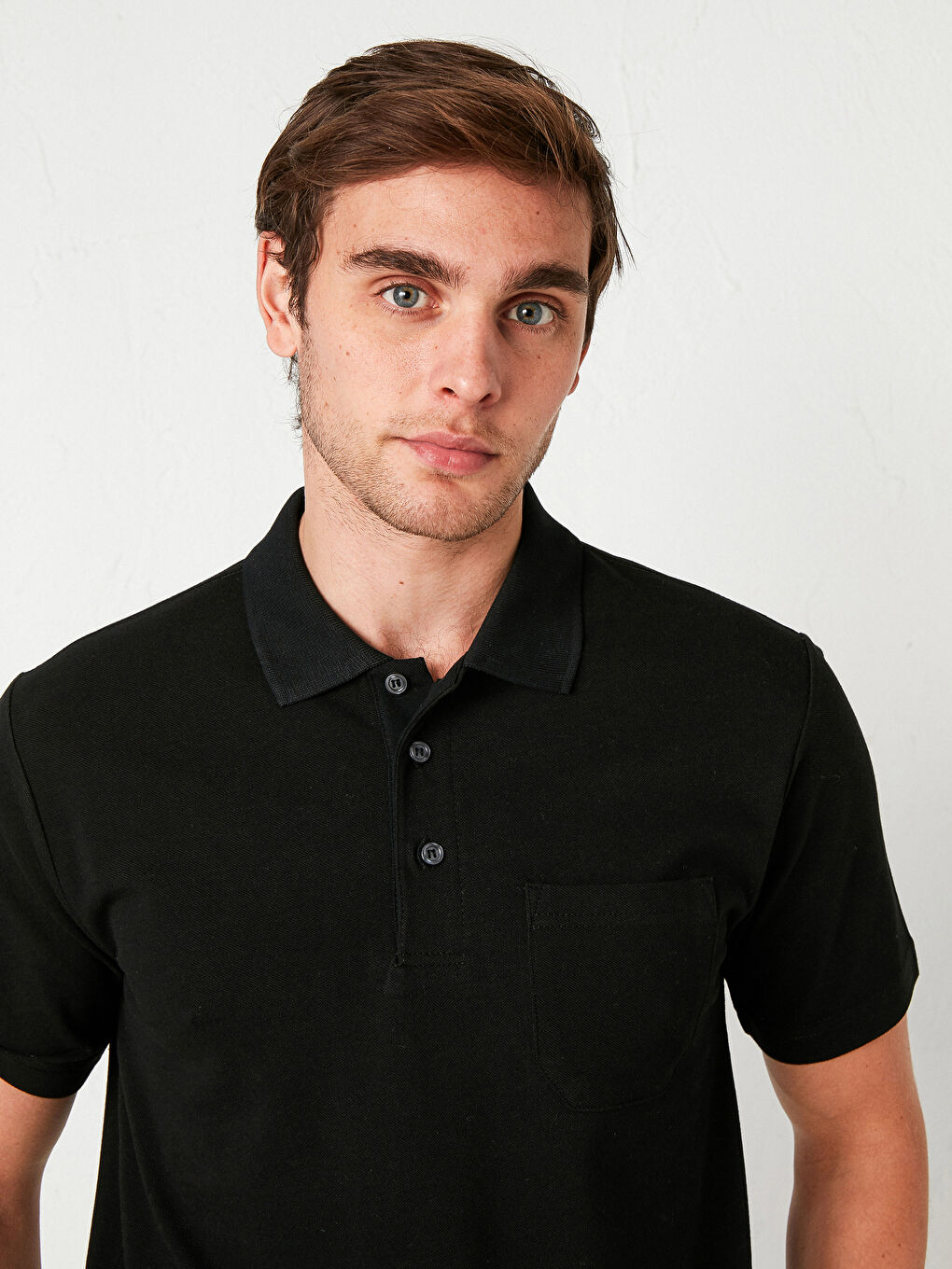 Gri Geniş Kalıp Gabardin Erkek Chino Pantolon-2