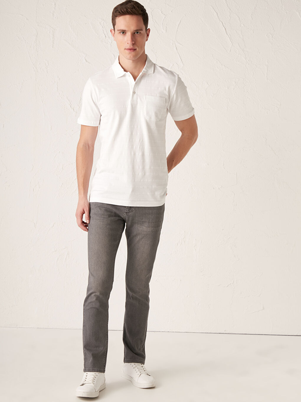 Футболка-поло с коротким рукавом из хлопка-1