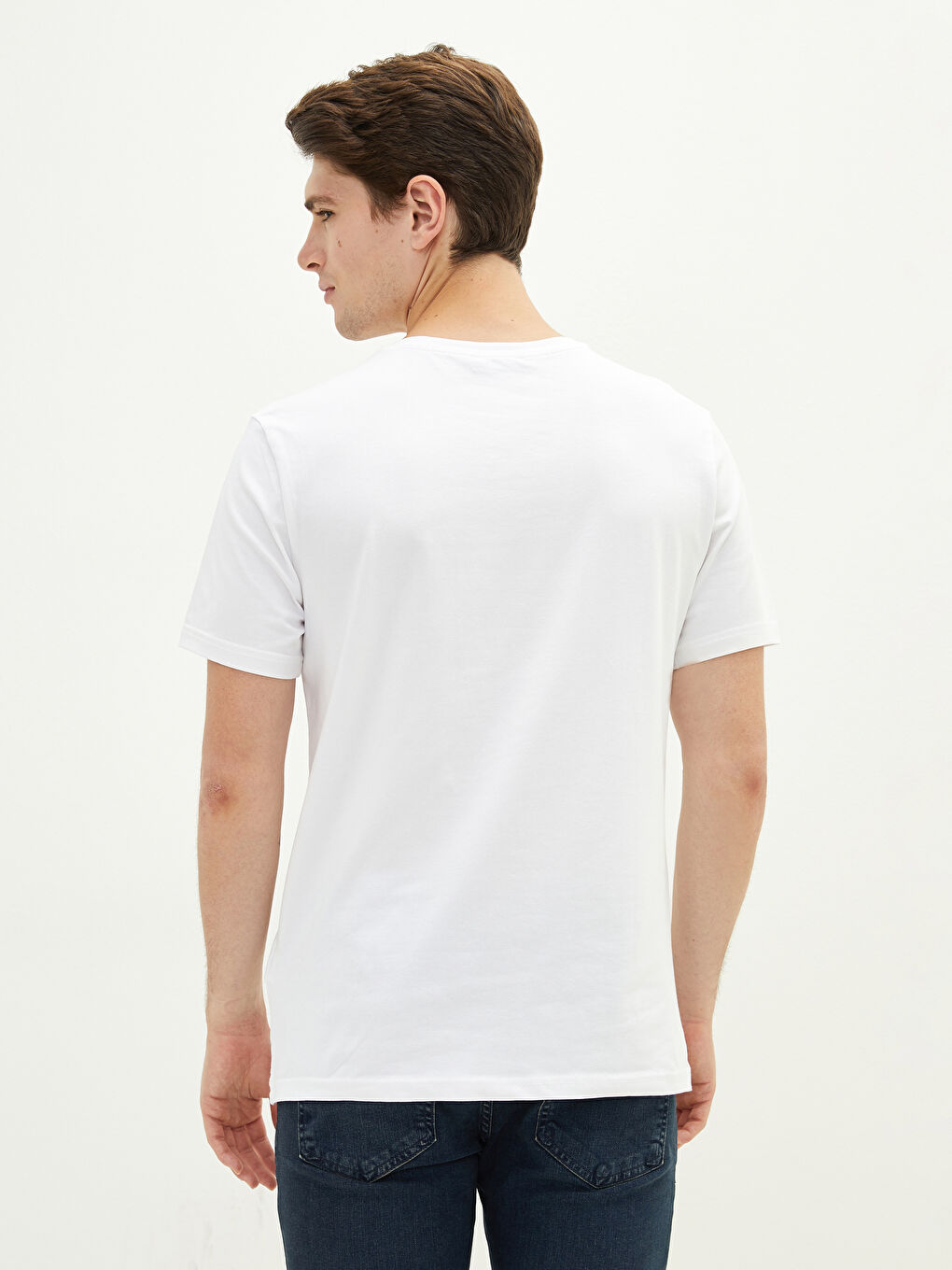 LCWAIKIKI Classic Crew Neck Short Sleeve Printed Combed Cotton Men's T-shirt -S11296Z8-K7U