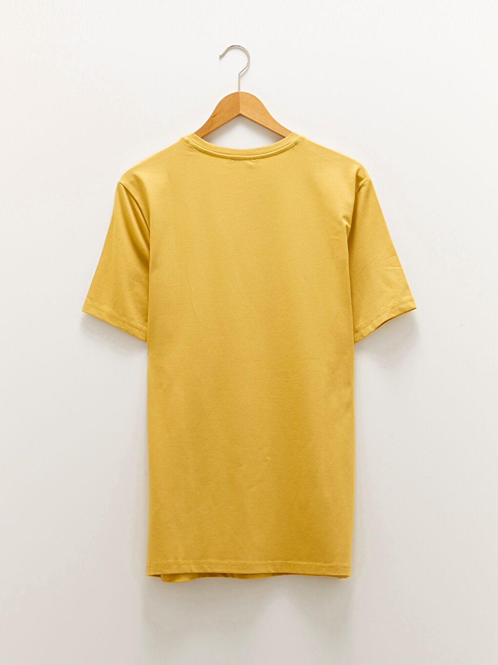 Sarı Bisiklet Yaka Kısa Kollu Baskılı Penye Erkek Tişört-6