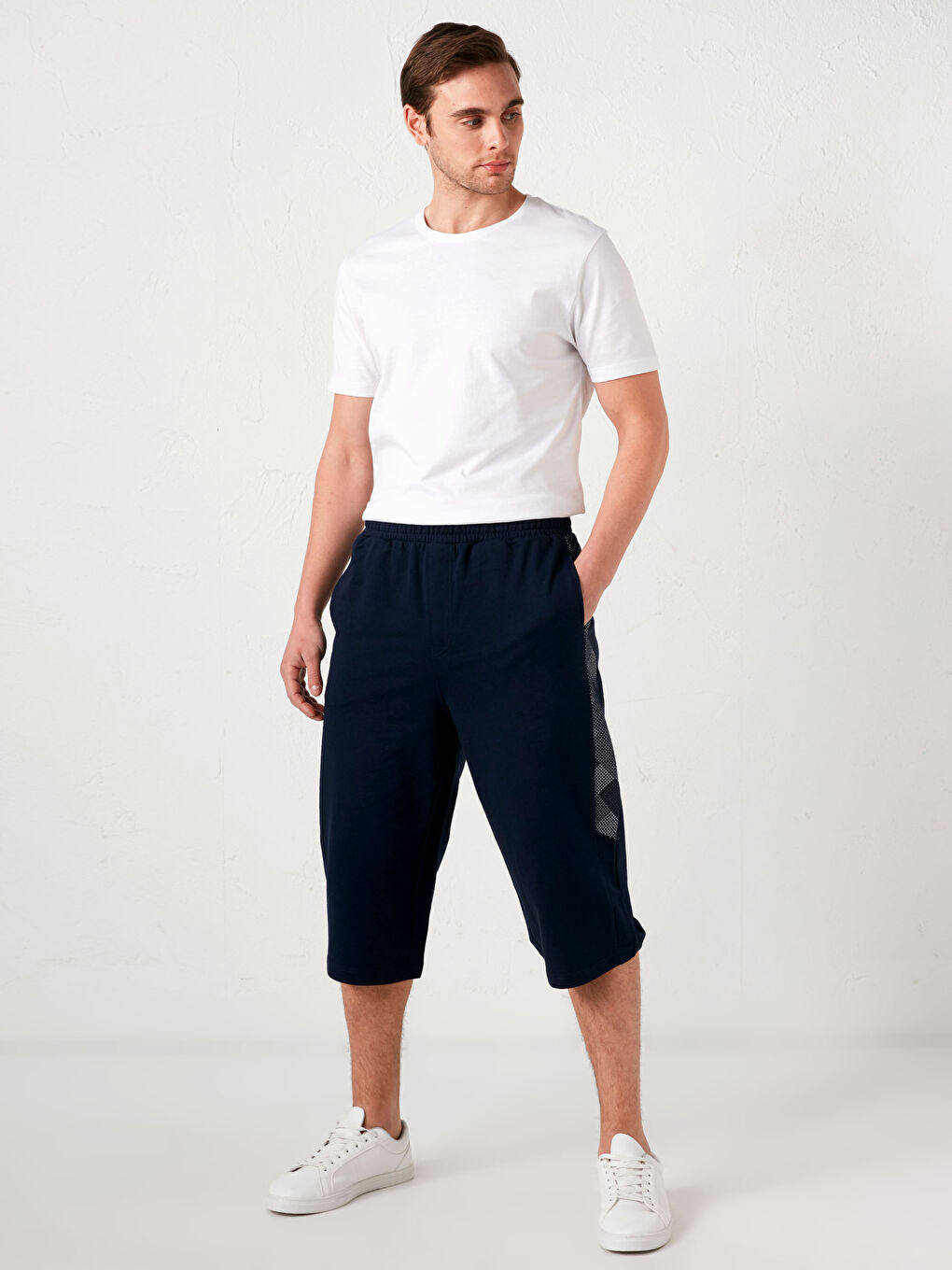 Lacivert Standart Kalıp Roller Erkek Şort