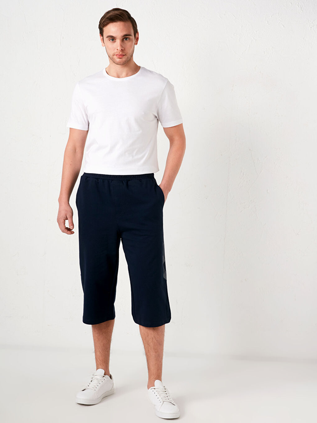 Lacivert Standart Kalıp Roller Erkek Şort-1