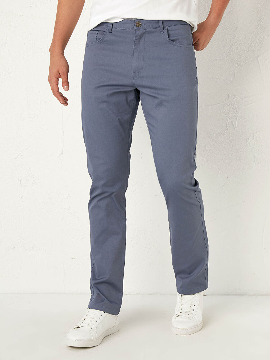 Mavi Standart Kalıp Gabardin Pantolon-1