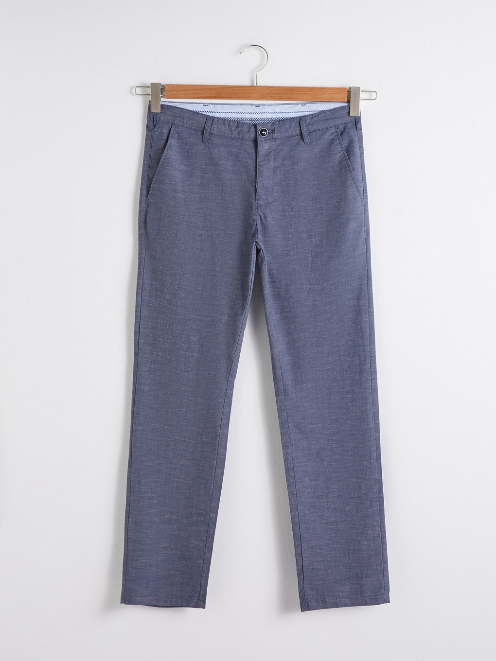 İndigo Regular Fit Dokulu Erkek Pantolon-6