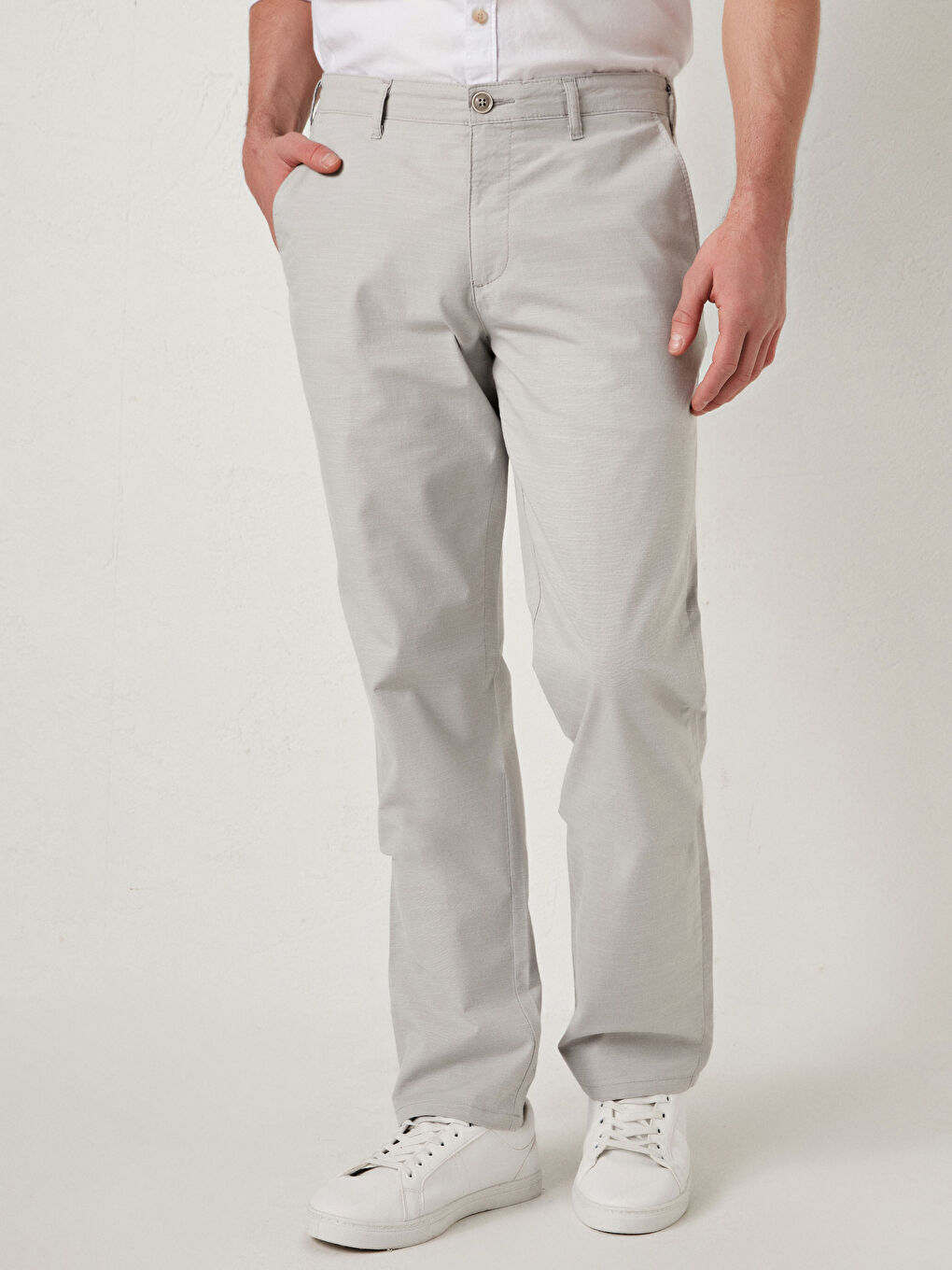 بنطلون رجالي بقصة عادية وملمس-3