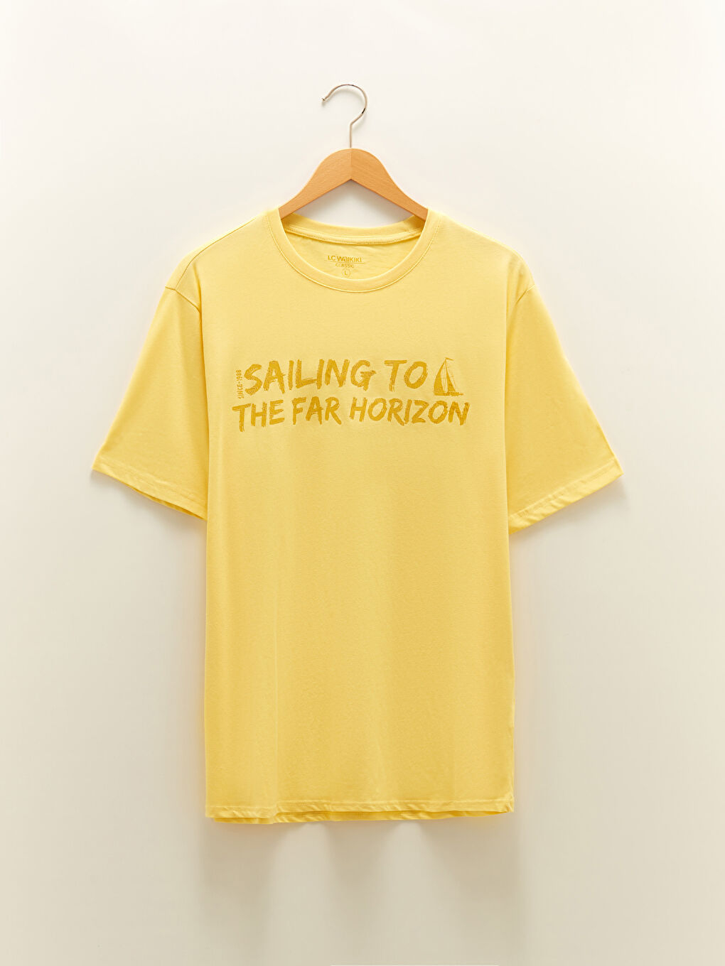 تي شيرت رجال كم قصير كول مدور مطبوع قطن ممشط-5