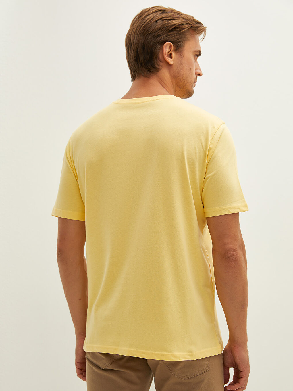 تي شيرت رجال كم قصير كول مدور مطبوع قطن ممشط-4