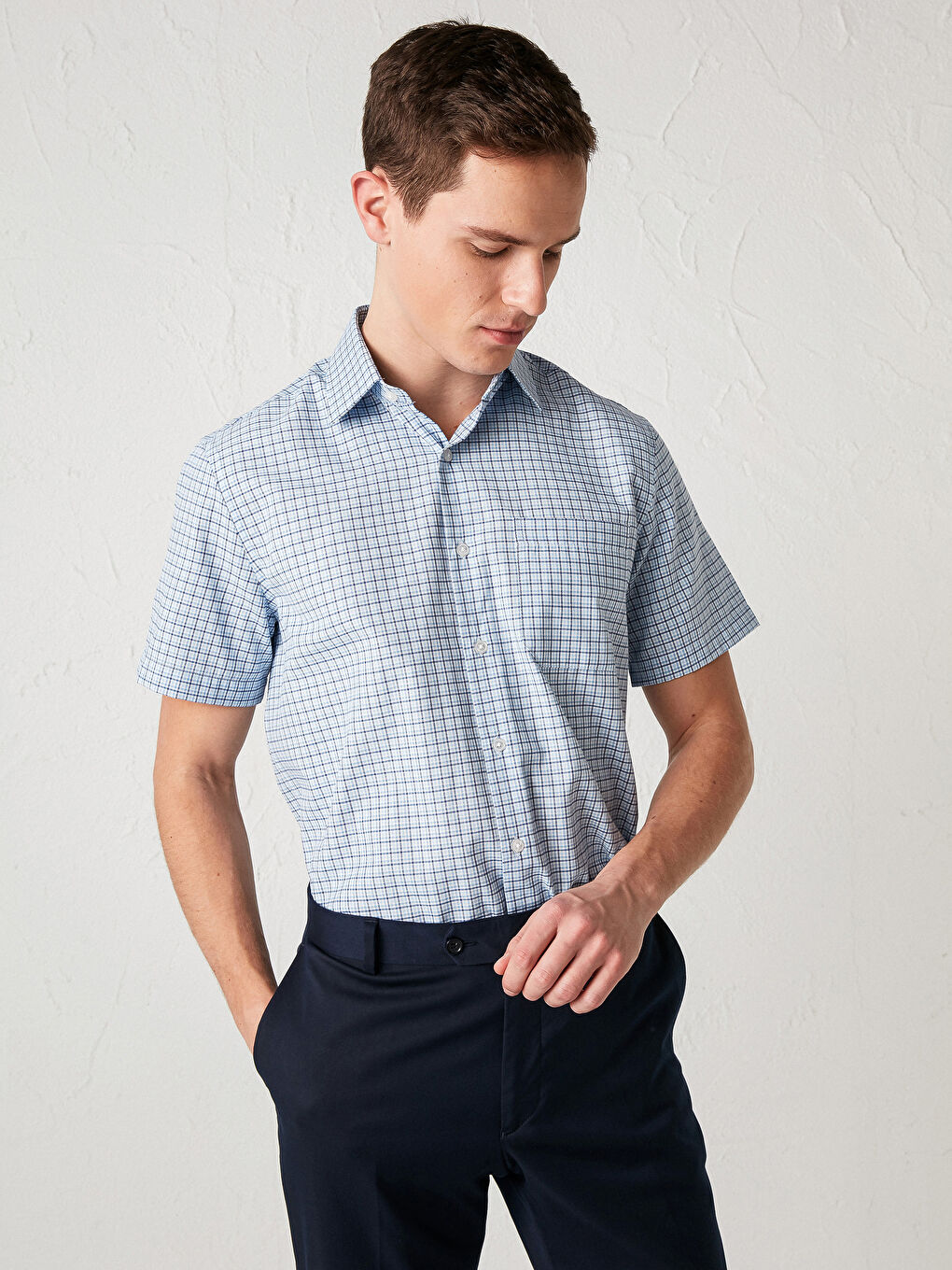 Chemise Oxford à Manches Courtes Coupe Régulière