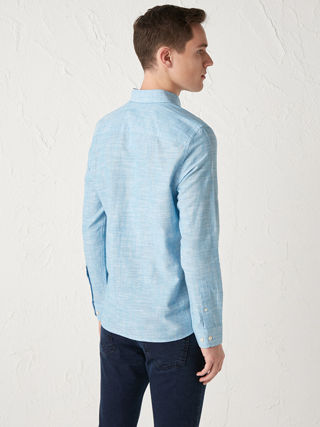 Slim Fit Long Sleeve Shirt-1